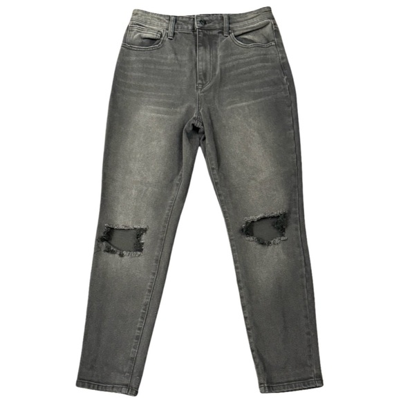 No Boundaries Charcoal Distressed Skinny Jeans - Picture 1 of 10